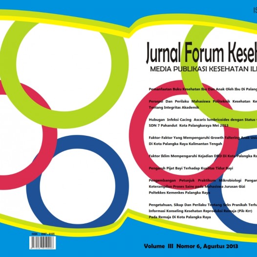 Jurnal Forum Kesehatan � Volume  III Nomor 6, Agustus 2013